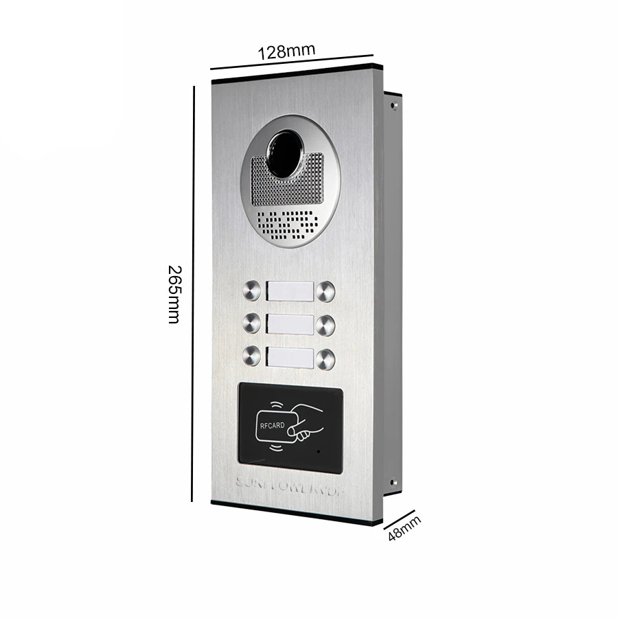 Home Video Door Phone Intercom For 2/3/4/6 Apartments 7inch Video Intercom Access Control Home Security + Electronic Door Lock