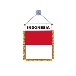 Morning custom Indonesia exchange flag 8x10cm mini home and car hang decoration flag