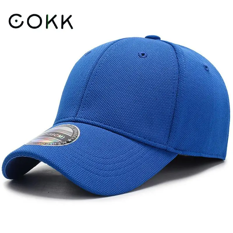 COKK Fitted Closed Full Cap Quick Dry Baseball Cap Men Snapback Hats Caps Women Bone Male Trucker Hat Casquette Outdoor Black