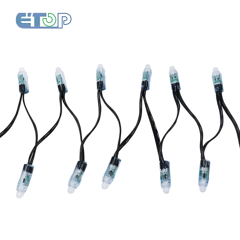 Free AIR Shipping -1000Pcs DC12V WS2811 Bullet Pixel  BLACK Wire With Ray Wu/Xconnect Connectors