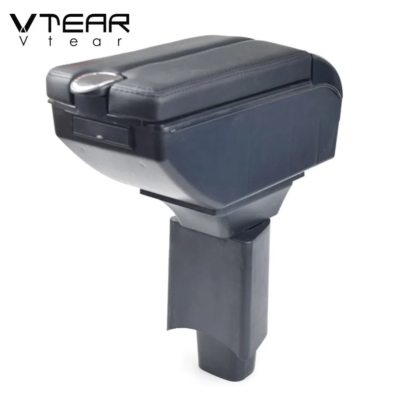 Vtear Car Armrest Case Leather USB Port Arm Rest Storage Box Center Console Accessories Interior Decoration Parts For Geely GC2