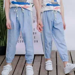 TUONXYE Spring 2024 New Casual Children Pants Summer Fashion Baby Cotton Pants Kids Sports For Boys Girls 2 3 4 5 6 7 8 9 Years