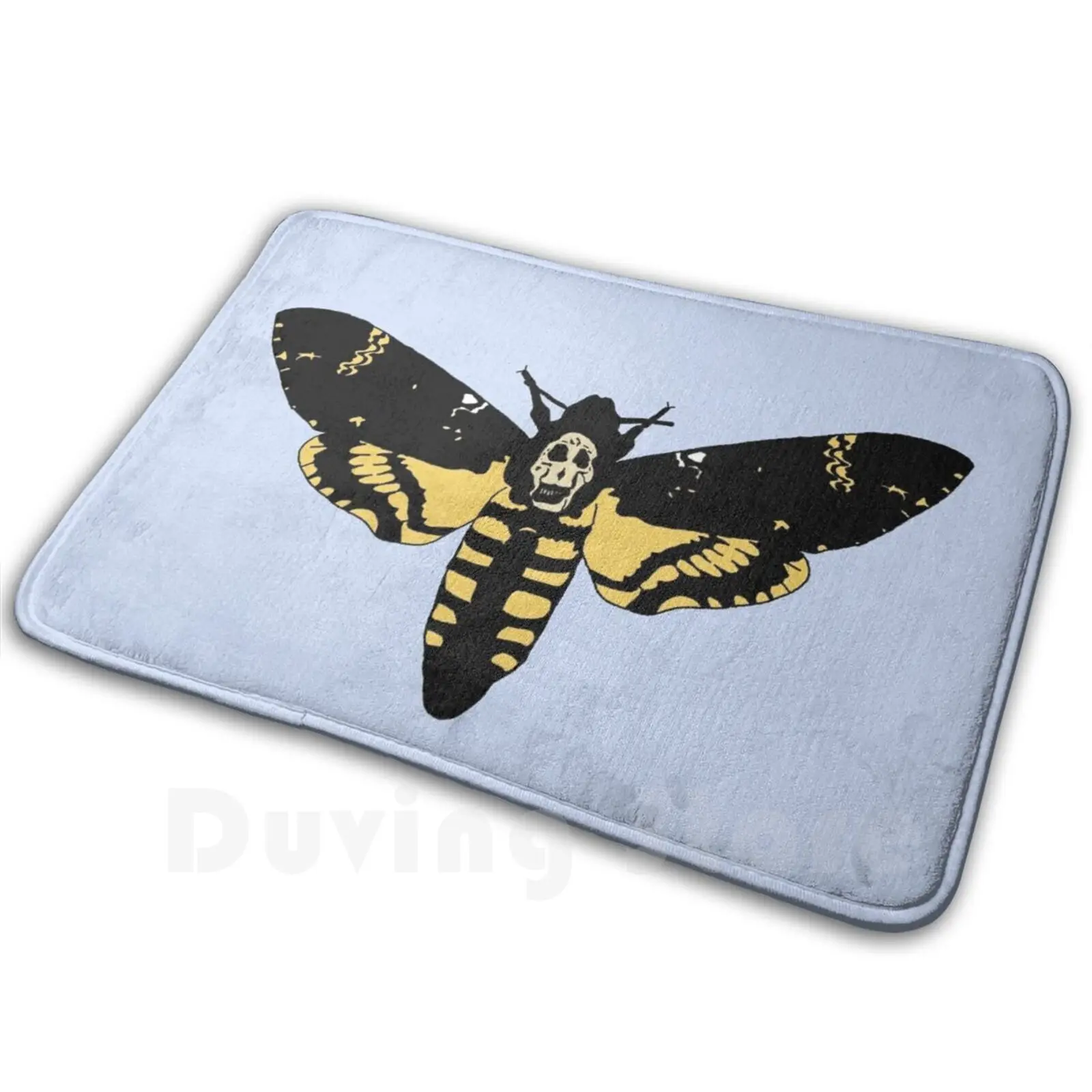 Death's Head Hawk Moth Mat Rug Carpet Anti-Slip Floor Mats Bedroom Animal Animal Fur Pattern Moth Hawkmoth Hawk Moth Silence