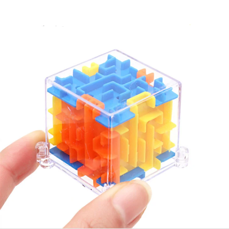 100 Steps Mini 3D Maze Stereo Labyrinth Square Rotating Adult Decompression Magic Cubes Children\'s Educational Toys Gift