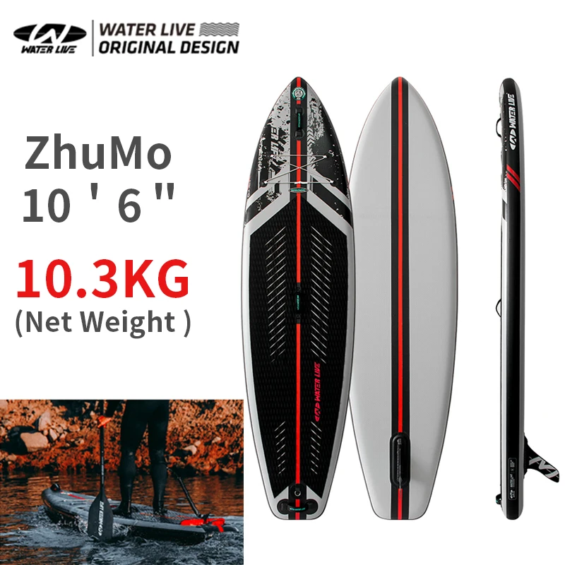 

WATERLIVE 10'6'' Inflatable Sapboard Stand Up Paddle SUP Board Fun Water SAP Board Inflatable Funwater Wakeboard With Paddle Set