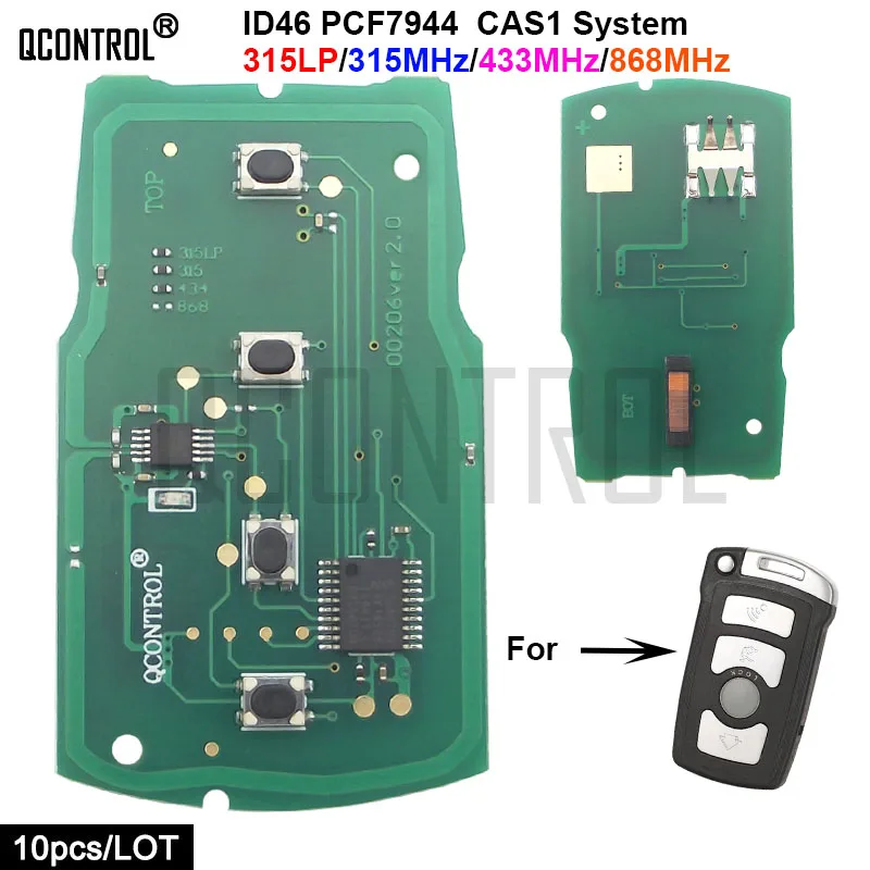 QCONTROL Car Remote Control Smart Key Electronic Circuit Board for BMW 7 Series E65 E66 E67 E68 745i 750i PCF7944 CAS1