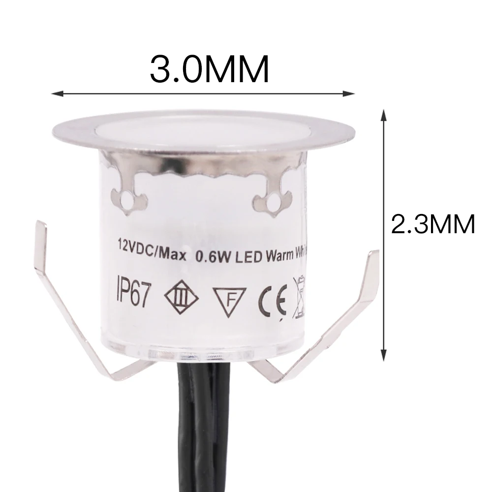 Luces LED de cubierta de 12V, iluminación exterior impermeable IP67, lámpara subterránea empotrada en blanco cálido, iluminación de paisaje de