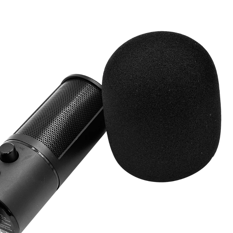 Esponja para micrófono de parabrisas, cubierta de micrófono a prueba de viento, filtro de espuma para Razer Seiren X, grabadora práctica, parabrisas Pops