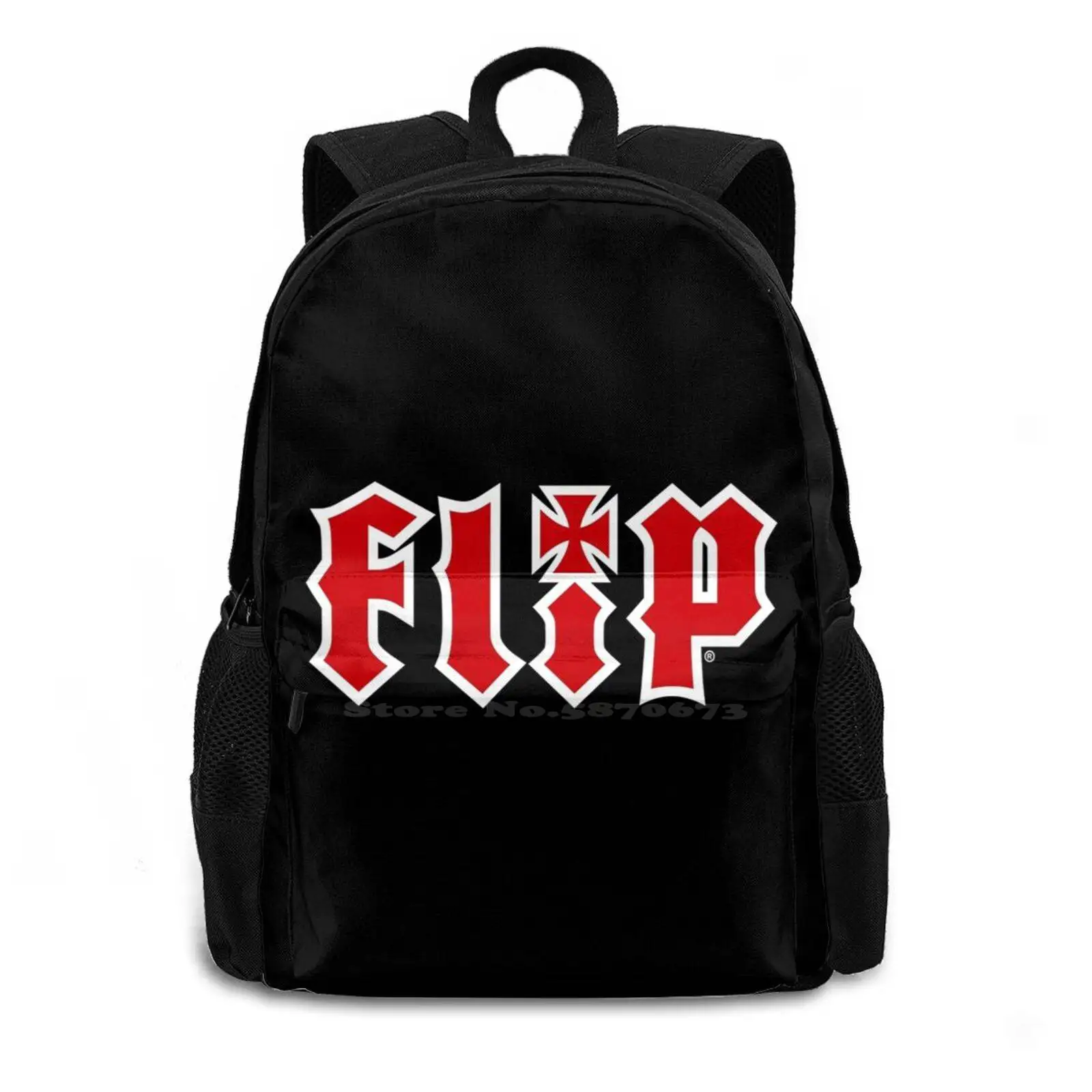 Flip Skateboards School Bag Big Capacity Backpack Laptop 15 Inch Skate Deck Grip Wheels Independent Baker Emerica