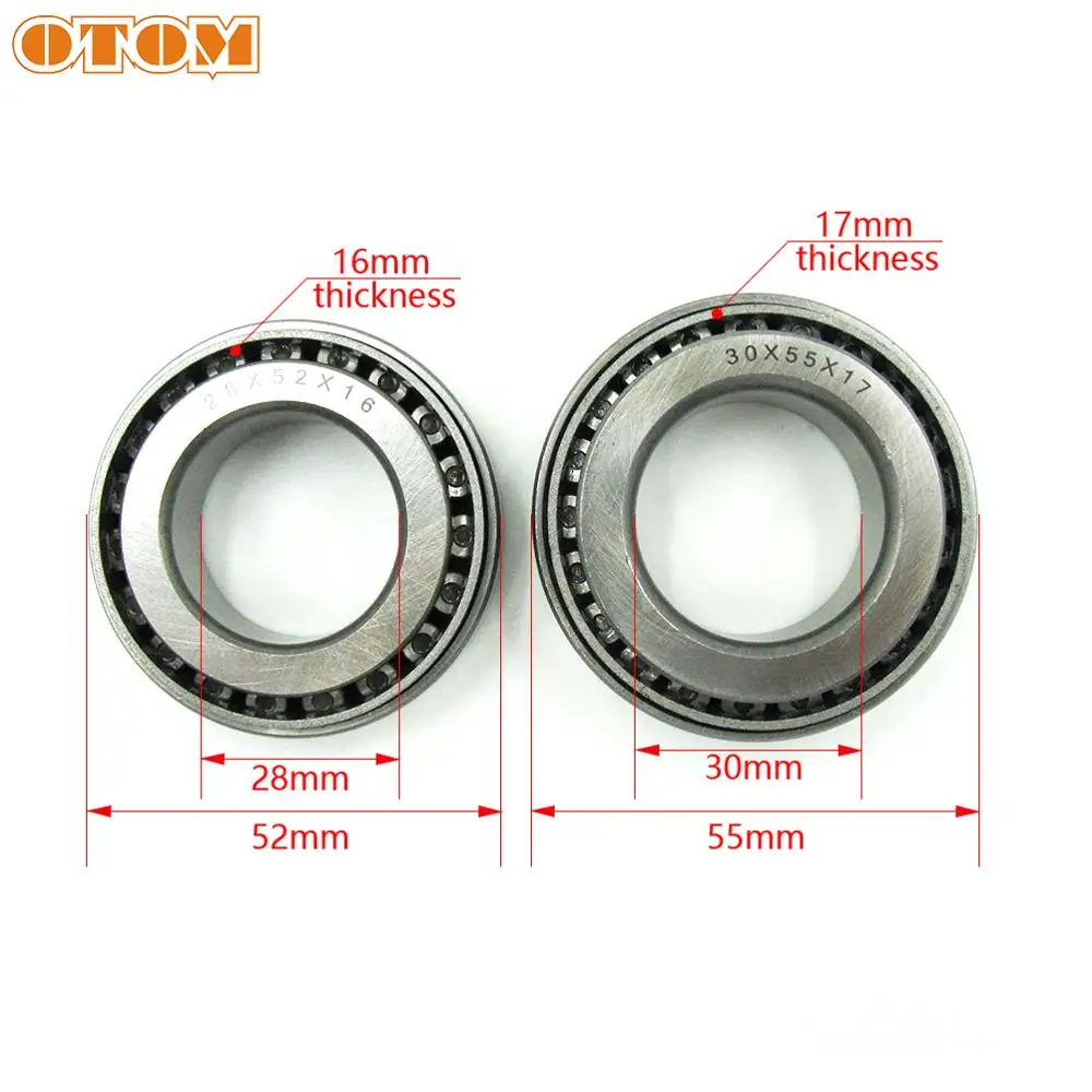 OTOM Motorcycle Accessories Triple Clamps Steering Stem Bearing For KAWASAKI KX125 KX250 KX250F KX450F KLX450R SUZUKI RMZ250