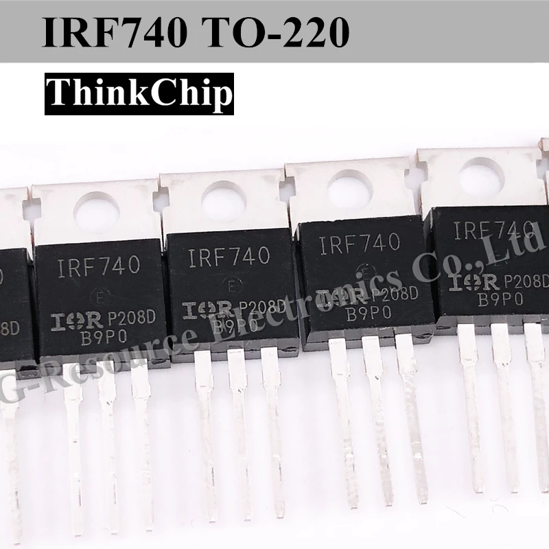 

(10pcs) IRF740PBF IRF740 TO-220 10A 400V Heatsink N-Channel Type Power MOSFET