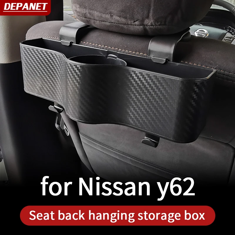 Depanet Seat back storage box For nissan patrol y62 accessories nismo cover upgrades interior 2010-2022