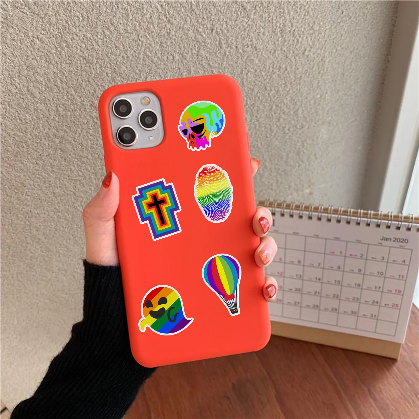 10/30/50PCS Cartoon Colorful Rainbow Decoration Suitcase Notebook Stickers Motorcycle Mobile Phone Water Cup Stickers Wholesale