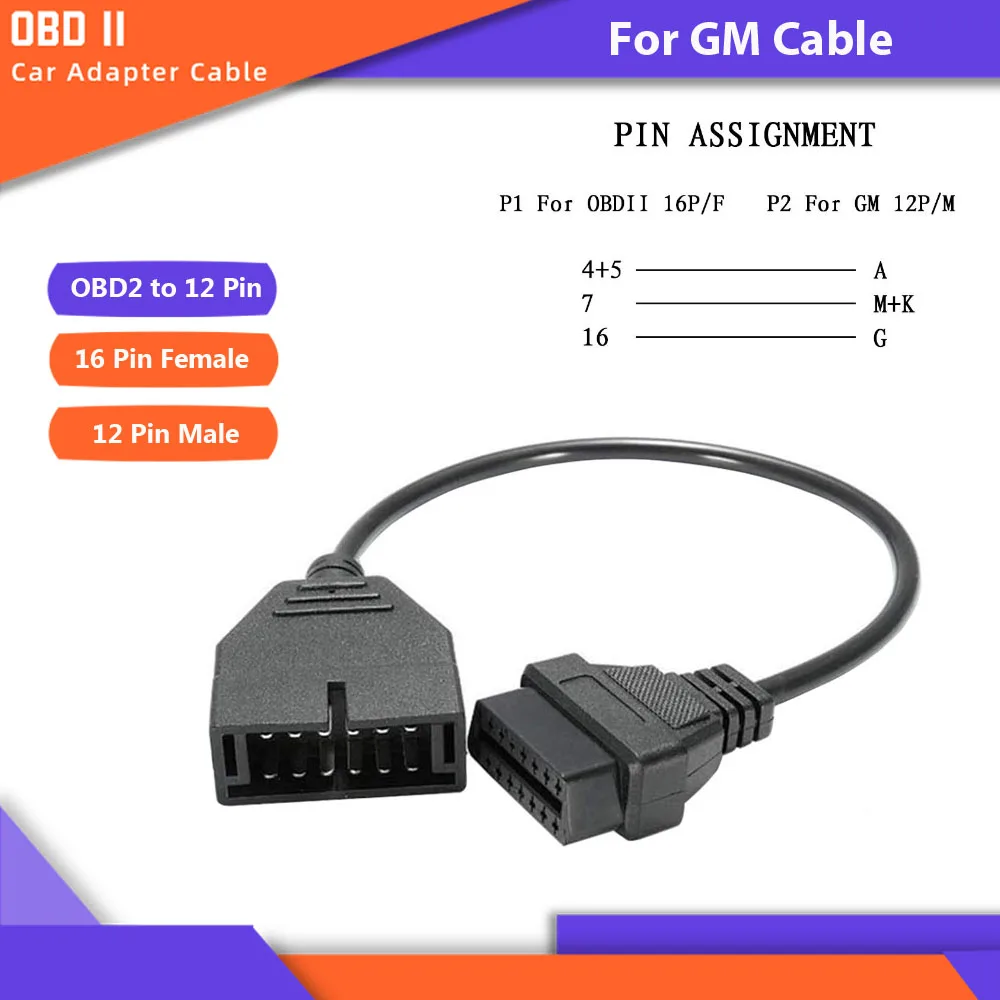 Car OBD2 Adapter Diagnostic Cable for Fiat 3Pin for Honda for GM 12Pin for Renault for BMW 20Pin for Benz 38Pin for Nissan 14Pin