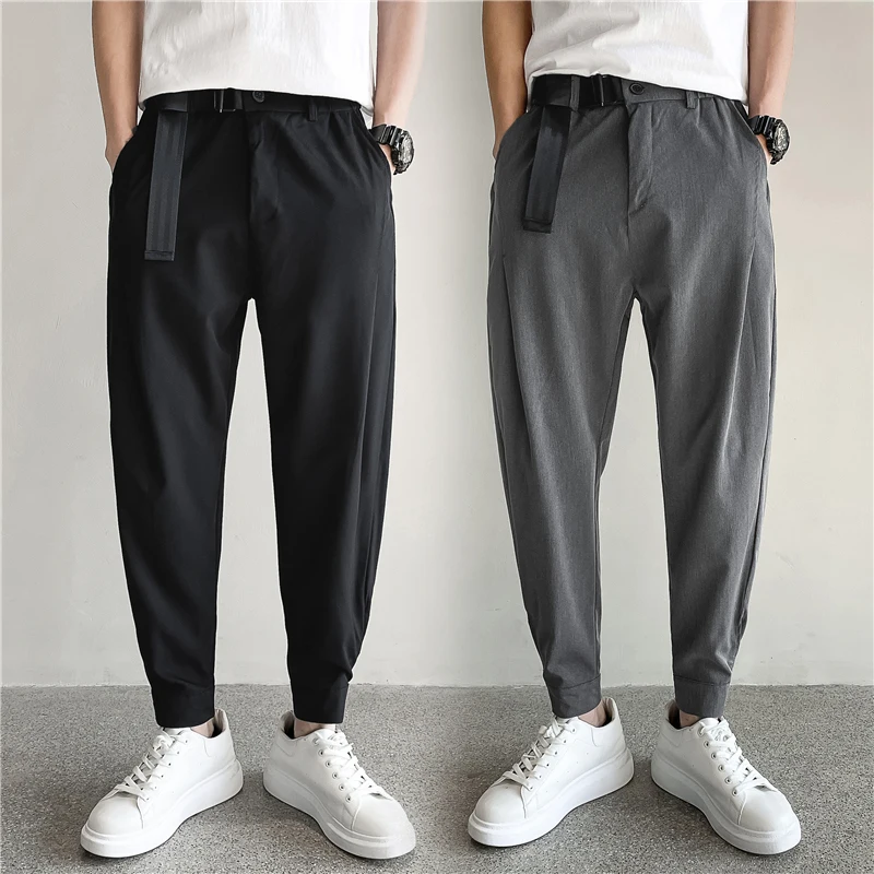 Men Pants New Casual Light Weight Joggers Trousers Streetwear Cold Feeling Comfortable Home Pants Men