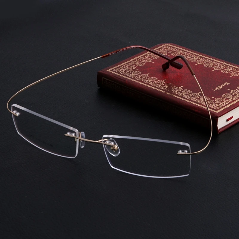 

Fashion Metal Rimless Eye Glasses Eyeglasses Frame Spectacle Frames F3MD