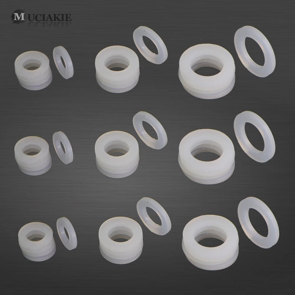 10PCS 1/2-in 3/4'' 1'' 1.2'' 1.5'' 2'' White Silicone Gasket O Ring Seal Replacement Part Rubber Lid Seal DN15/20/25/32/40/50