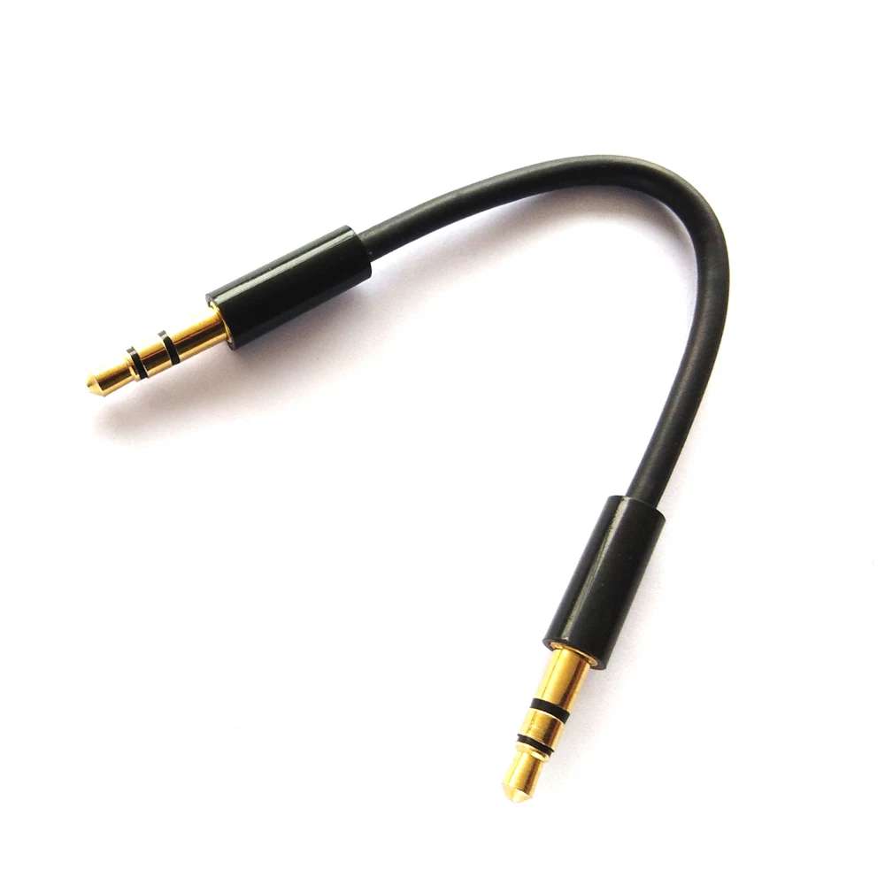 HAAFEE-Cable de Audio macho a macho de 3,5mm para coche, reproductor MP3, amplificador, teléfonos, estéreos domésticos (3,9 pulgadas/10cm)
