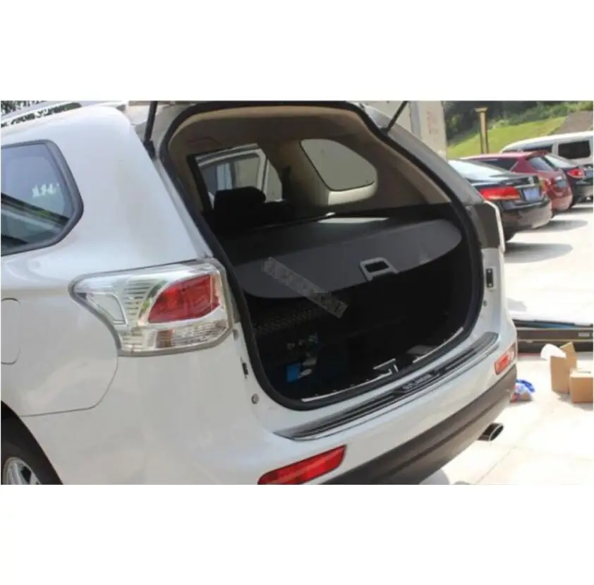 For Mitsubishi Outlander 2013 2014 2015 Rear Trunk Security Shield Cargo Cover High Qualit Auto Accessories Black Beige