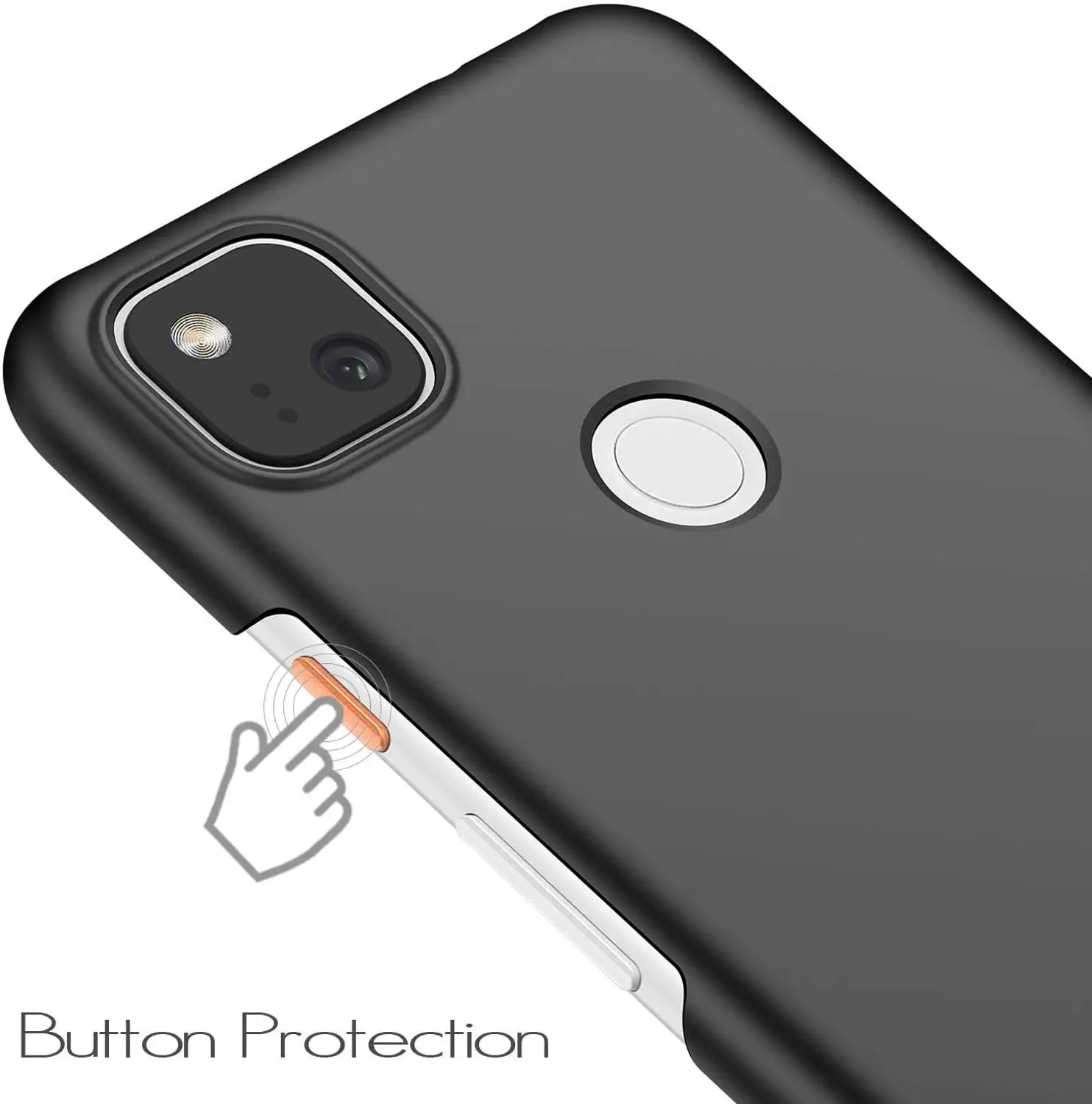 For Google Pixel 4A PC Cases Super Luxury Matte Plain Black Phone Cover For Google Pixel 4A Hard Slim Plastic Shockproof PC Case