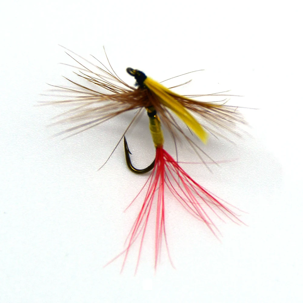 Moscas secas May Brown MNFT – Alas amarillas para trucha #12 - imagen 4