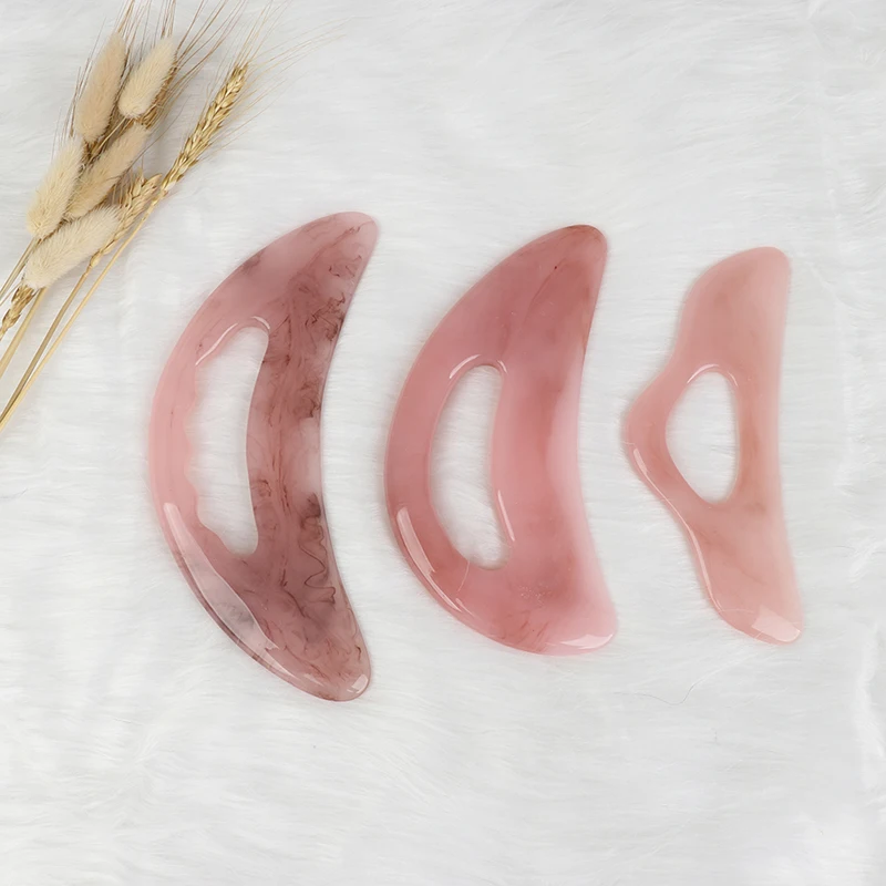 Natural Jade Gua Sha Scraper Board Massage Rose Quartz Jade Guasha Stone For Face Neck Skin Lifting Wrinkle Remover Beauty Care