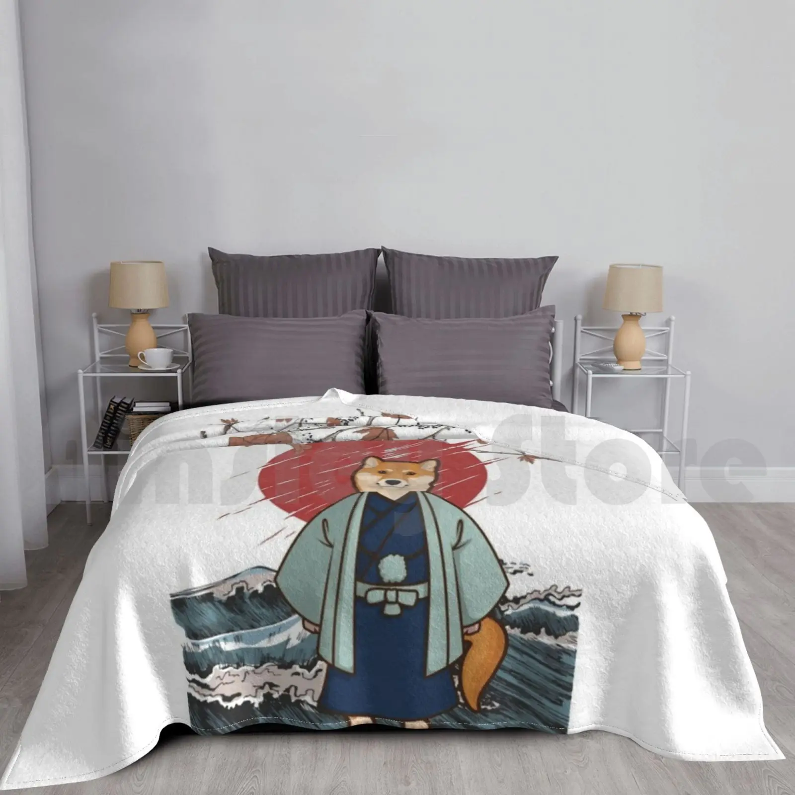 

Шиба-ину в кимоно-забавное одеяло модное на заказ японское японское японское аниме милое забавное кавайное шиба-ину плюшевое шиба-ину