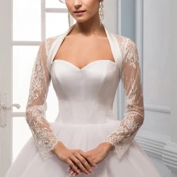 Ivory Bohemian Lace Wedding Bolero Women Cape White Ivory Long Sleeve Bridal Shrug Wedding Jackets Accessories Custom made