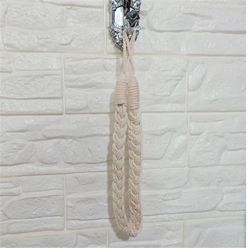 Handmade Macrame Curtain Tiebacks Cotton Weave braid Curtains Tieback Straps Tassels Hanging Home Decoration Curtain Accessories