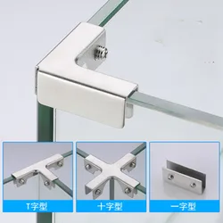 304 stainless steel right angle corner groove T-cross L-type glass clip ceramic tile fixing clip fish tank reinforcement clip