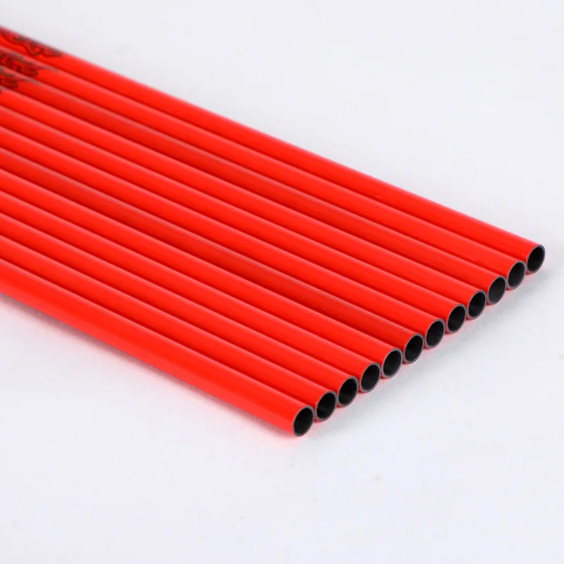 6pcs Pure Carbon Arrow Shaft Spine 300 340 400 500 600 700 800 ID 6.2mm OrangeTube DIY Archery for Bow Hunting Shooting