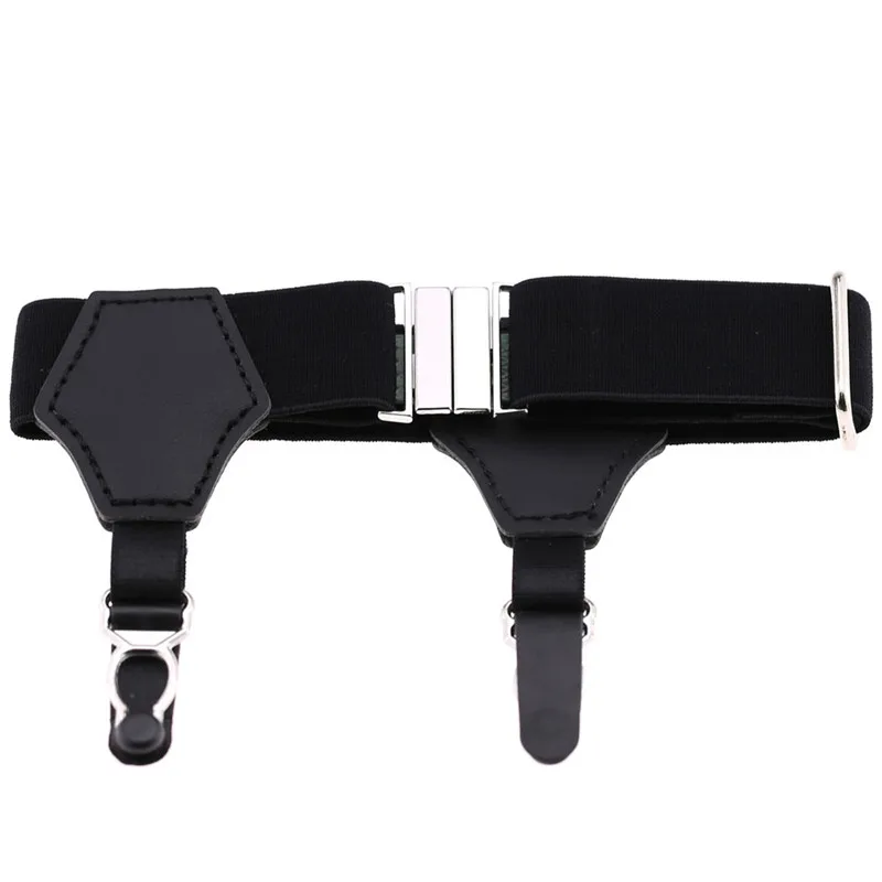 1 Pair Adjustable Leather Garter Belt Stocking Suspenders Elastic Sock Garters Women Men Leg Harness Socks Braces Clip Belts
