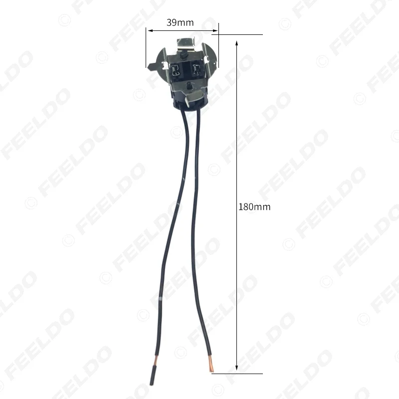 FEELDO 1PC Car Light Bulb Base Holder Socket Wire Adapter For Volkswagen Sigtar H7 Halogen Lamp Connector Wiring Harness #HQ6406