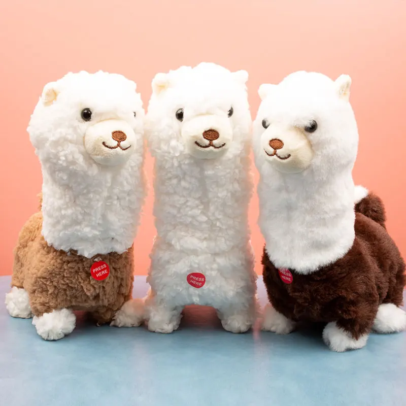 Robot Alpaca Toys Electronic Plush Sheep Walk Sing Songs Nod Toy Cute Animal Electric Music Funny Pet For Children Birthday Gift