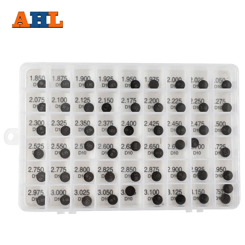 AHL 55pcs Motorcycle 10mm Adjustable Valve Shim Complete Washers Kit For 400 450 500 530 690 990 1190 1290 XC-W ADVENTUR