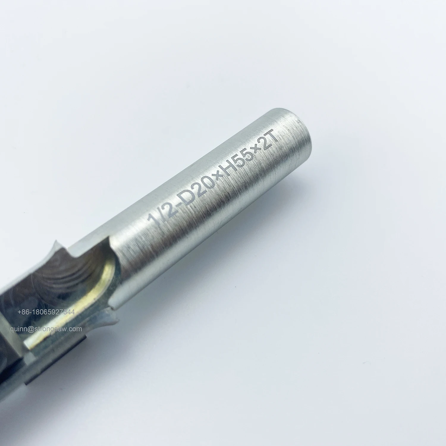 LIVTER 1/2'' 12mm shank D20xH55x2T edge trimming carbide insert woodworking milling cutter spoilboard surfacing cnc router bit