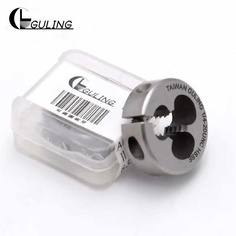 Guling HSSE metric left adjustable round die M2 M2.3 M2.5 M3 M4 M5 M6 M7X1L M8 M10 M12 M14 M16X1L fine Die for stainless steel