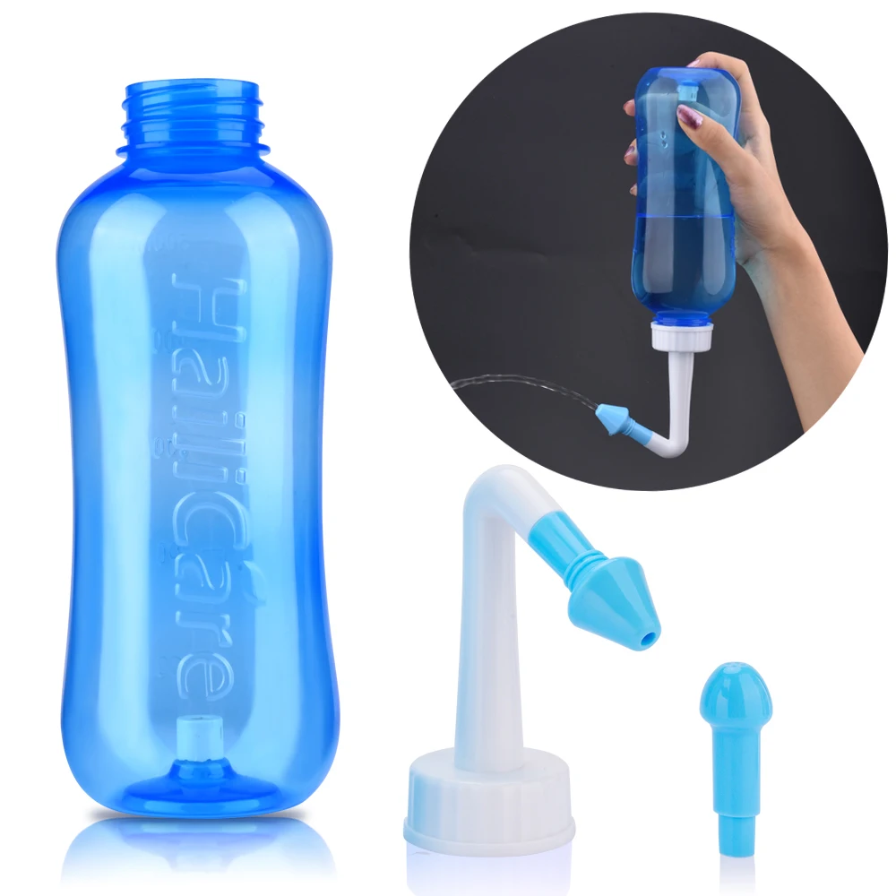 Nasal Washing Bottle Nasal Irrigator Nasal Sinusite Allergic Rhinitis Treatment Rinsing Nose Wash Salt For Adult Child 300ml