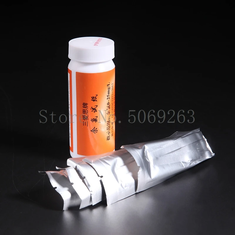 0-25g/L Free Chlorine Test Strips Swimming Pool Sewage Residual Chlorine Test Paper