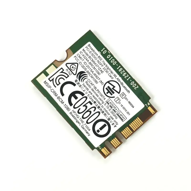 Broadcom BCM94371ZAE BCM94371 BCM4371 802.11 ac ngff M2 867 150mbpsの無線lan & bluetooth 4.1コンボsps 843549-001ワイヤレスネットワークカード