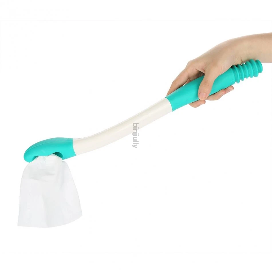 Self-Assist Toilet Aids Long Handle Reach Comfort Bottom Wiper Holder Toilet Paper Tissue Grip Self Wipe Aid Helper