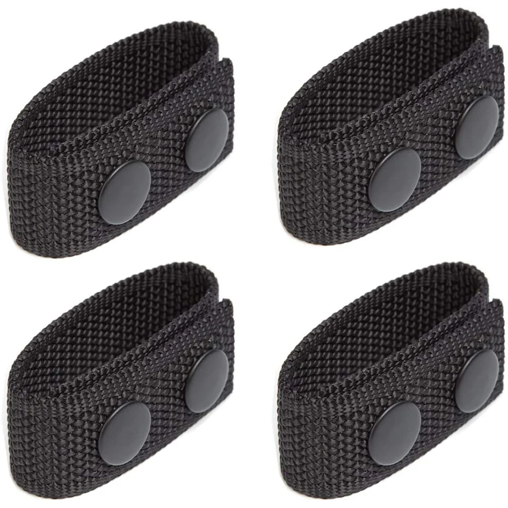 Snap Buckle Duty Belt Keepers for 6cm Wide Belt Tactical Police Nylon Belt Loop Keeper Military Equipment Accessories (Set of 4)