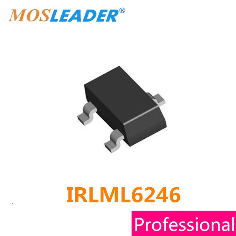 Mosleader IRLML6246 SOT23 500pcs 1000pcs 3000pcs N-Channel 20V 4.1A IRLML6246TR IRLML6246TRPBF IRLML6246PBF Made in China