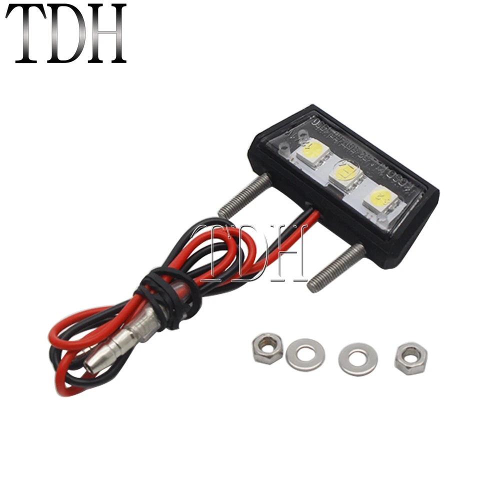 Motorcycle Rear Brake LED Tail Stop Light Lamp Universal Taillight Rear License Plate Light For Dirt Bikes Motocross