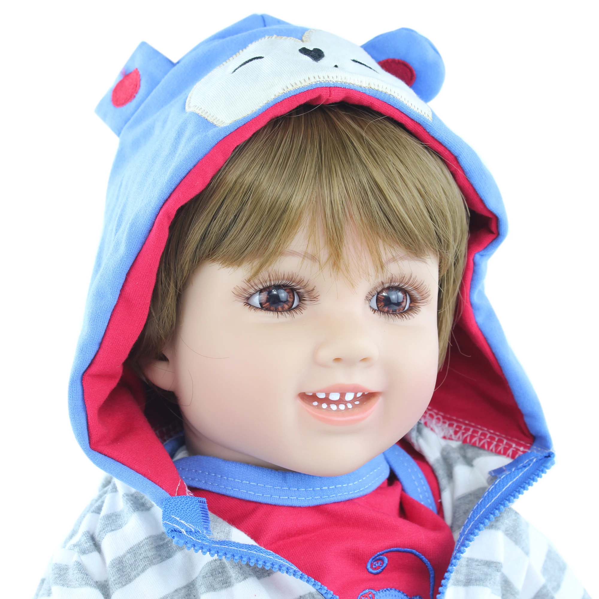 60 CM panno corpo Silicone Reborn Boy Doll per ragazza scimmia vestiti Set vinile neonati Boneca bambino regalo di compleanno gioca a casa