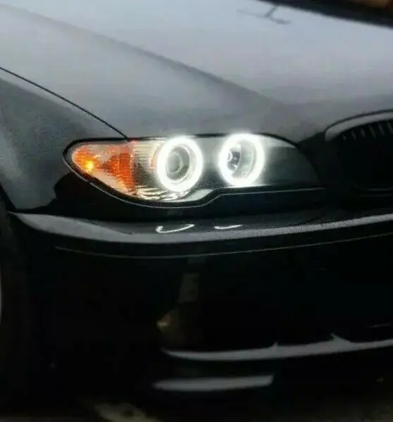 Fits for BMW E46 Cotton Angel Eyes LED SMD White 2Door Coupe  Convertible Facelift