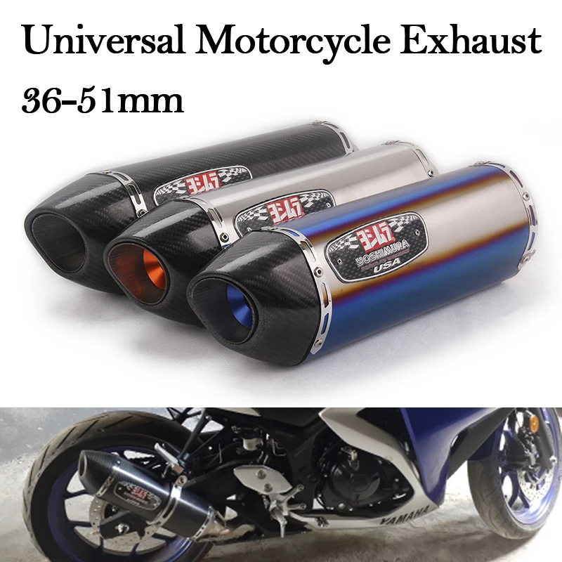 Universal Motorcycle Exhaust Modified Escape Muffler DB Killer 51mm For Honda CBR500X CBR1000RR Ninja400 R1 R3 Z900 MT03 PCX150