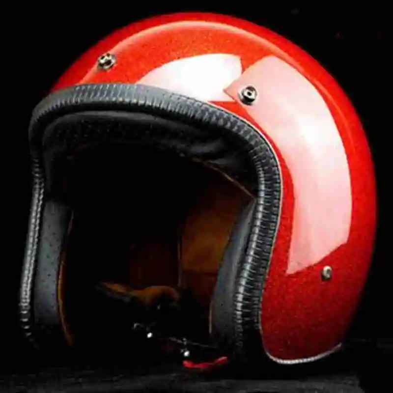 Red Shine Top Quality Open Face Motorcycle Helmet Visor Silver Color Available Vintage Helmet Windshield Shield