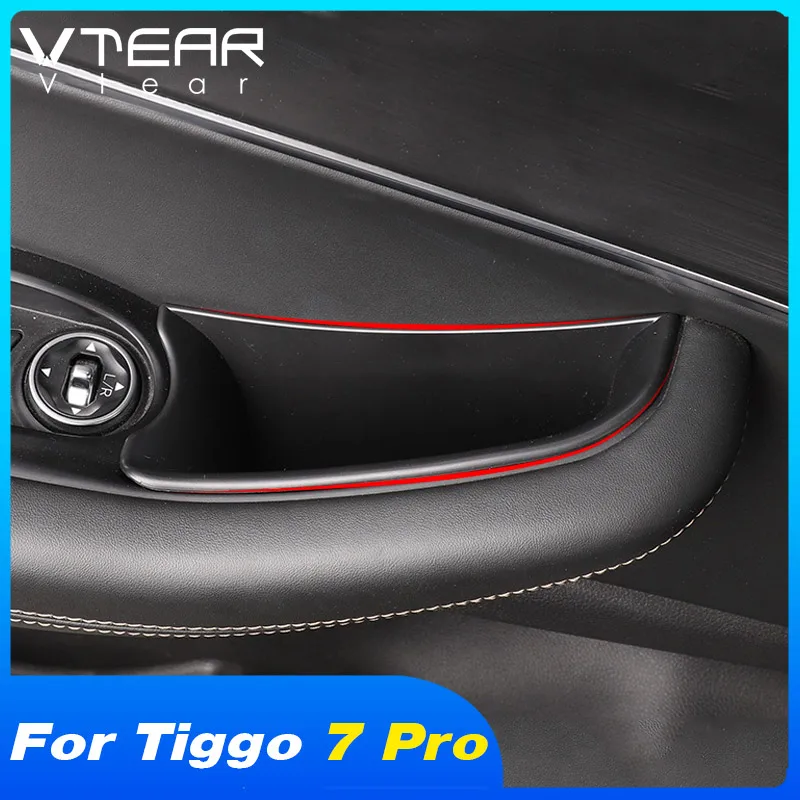 Vtear Door Armrest Storage Box Decoration Car Inner ABS Trim Interior Accessories For Chery Tiggo 7 Pro Xcite x-cross 7 2022