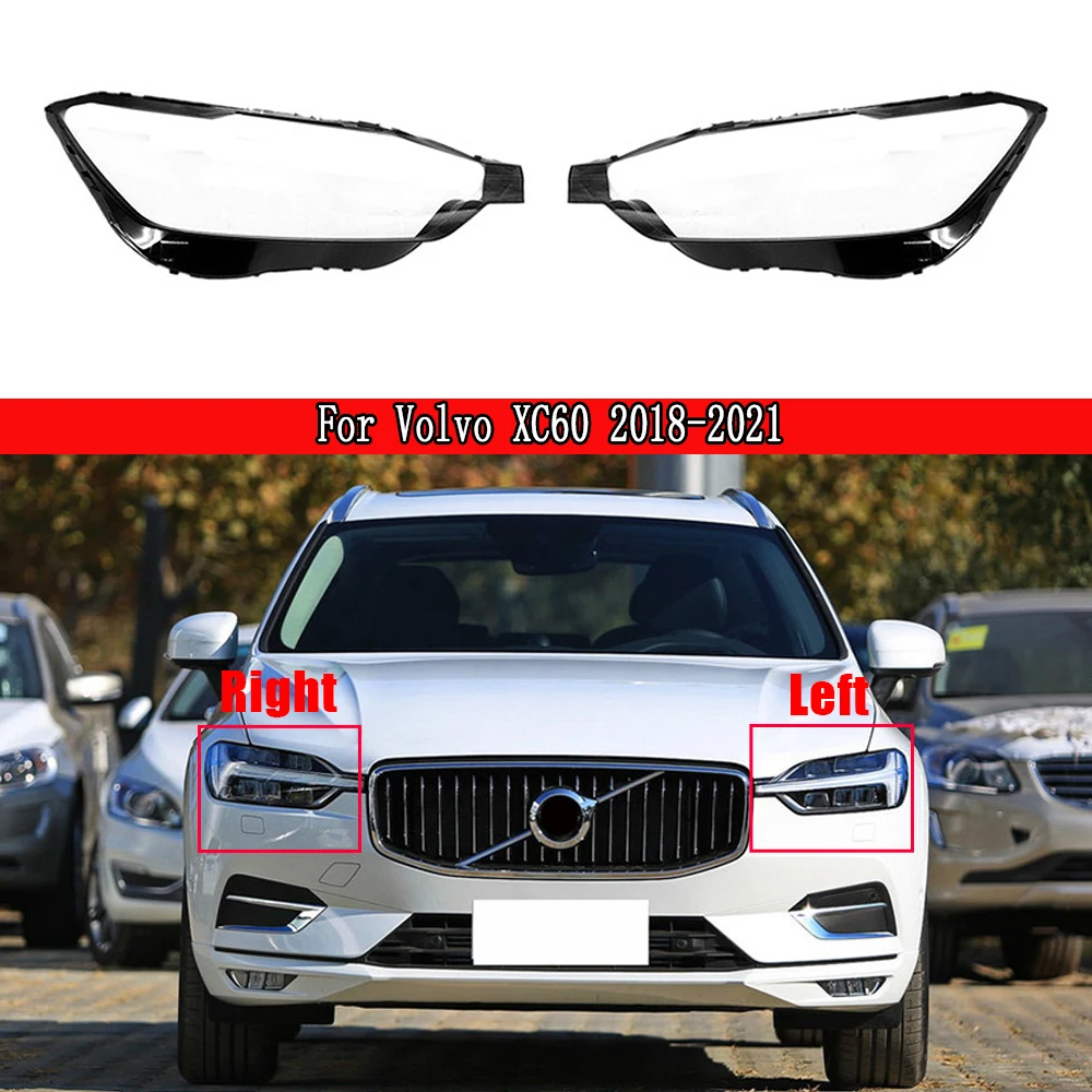 

Headlight Cover Lamp Headlamp Shell Mask Lampshade Lens Glass Headlamp Cover For Volvo XC60 2018~2021 Lampcover Transparent